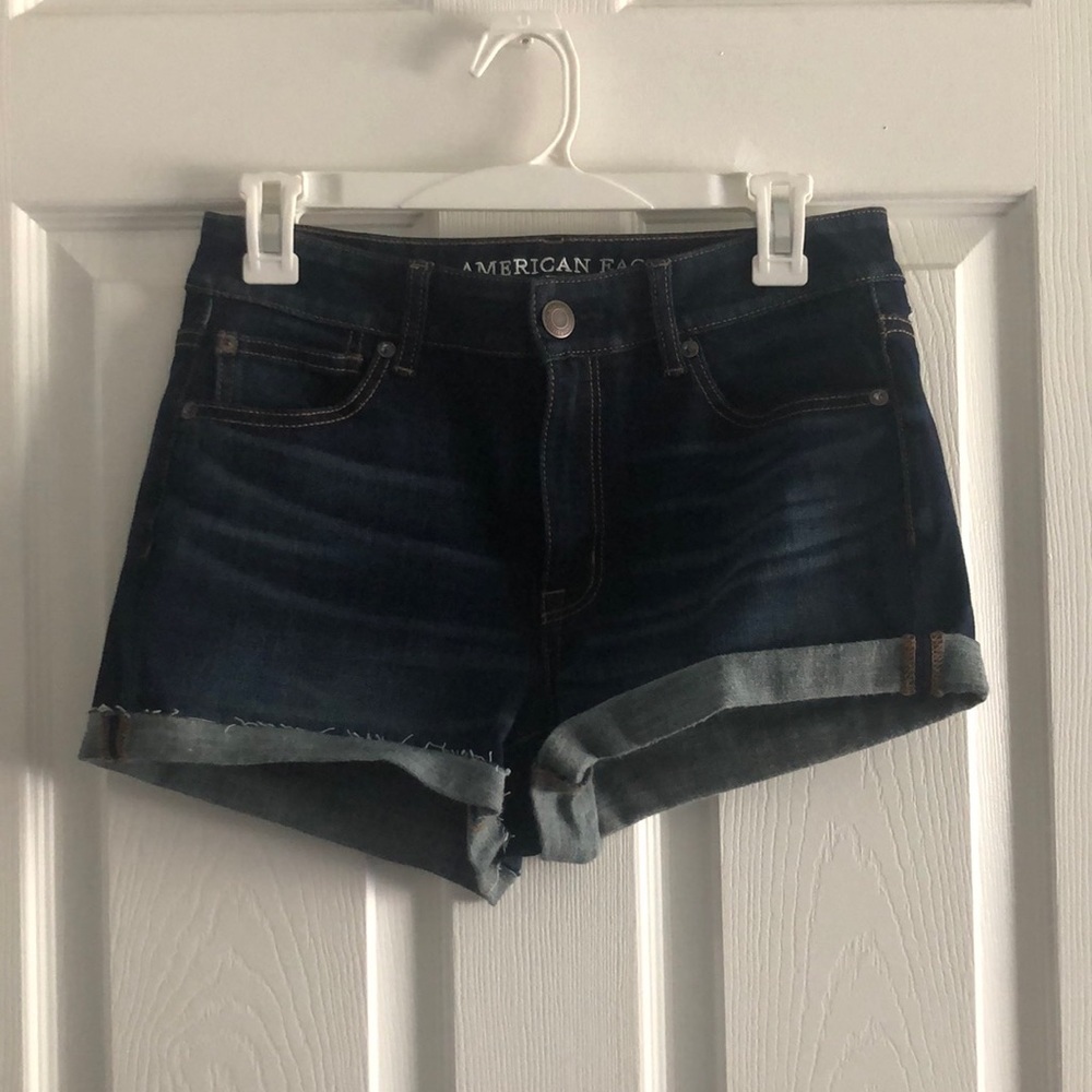AE High Rise Super Shortie Shorts